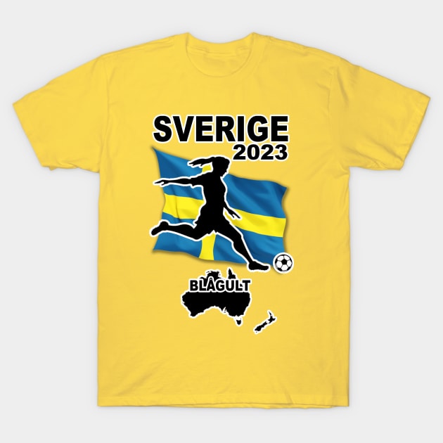 Sweden Womens World Cup Football Soccer Team 2023 T-Shirt by Ireland